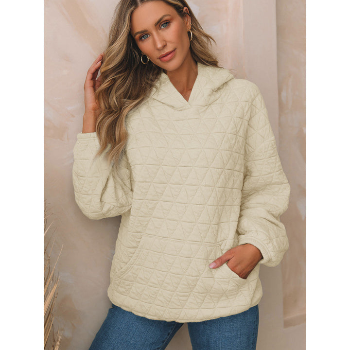 Damen gesteppter Kapuzenpullover mit praktischen Taschen Drune