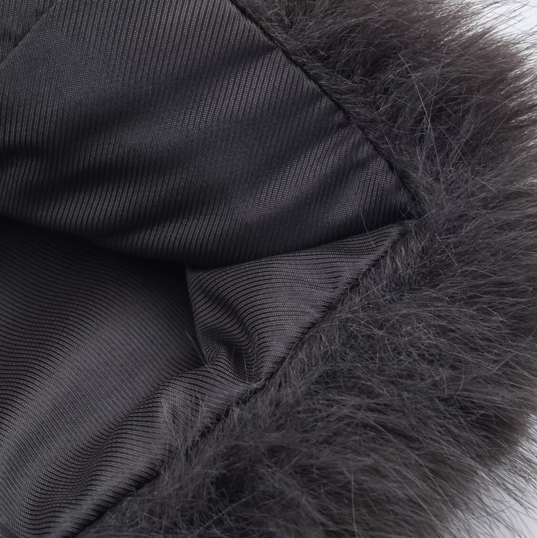 Damen Kurze Faux‑Fur‑Jacke mit Stehkragen und Boxy‑Schnitt Drune