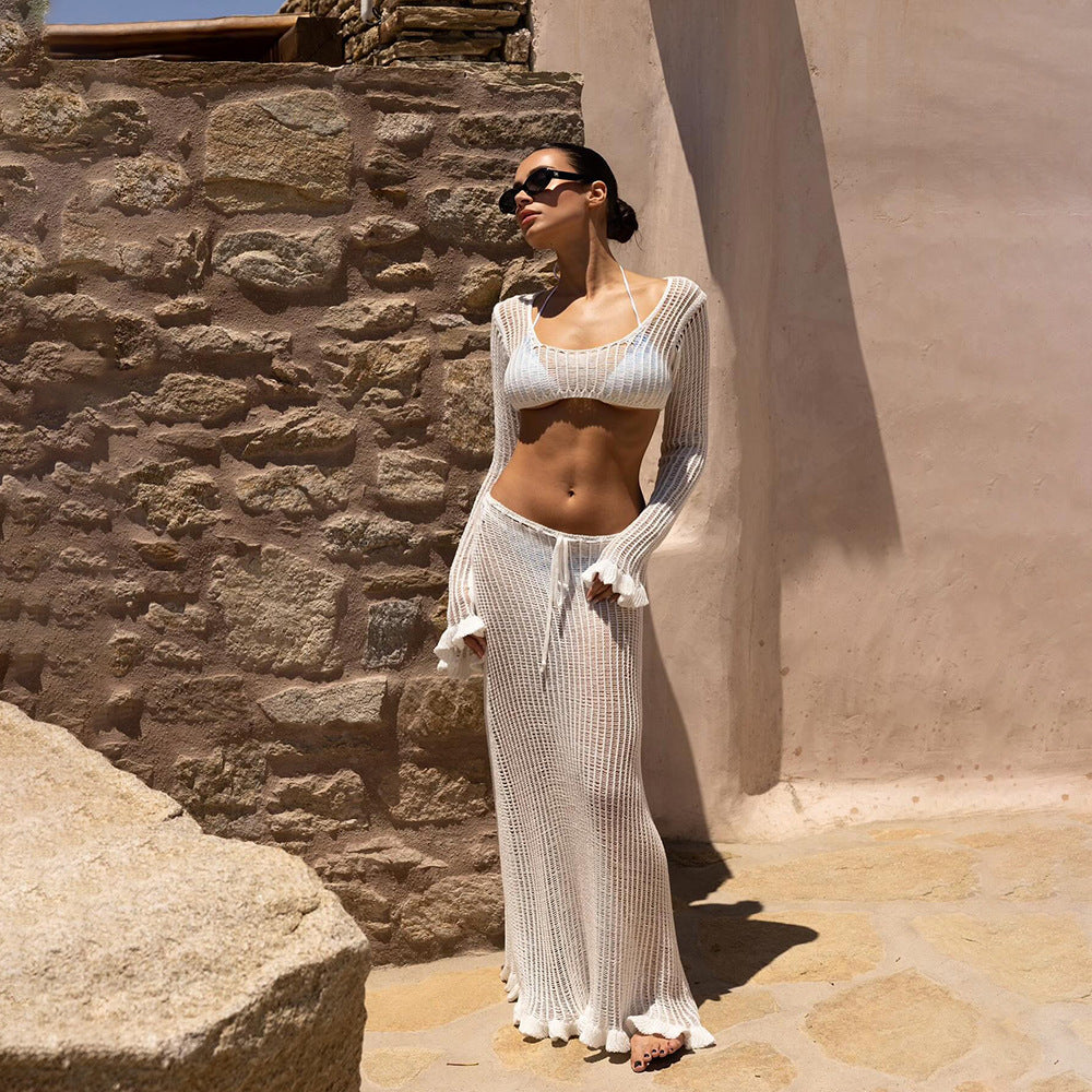 Damen elegantes und durchscheinendes Strandset Drune