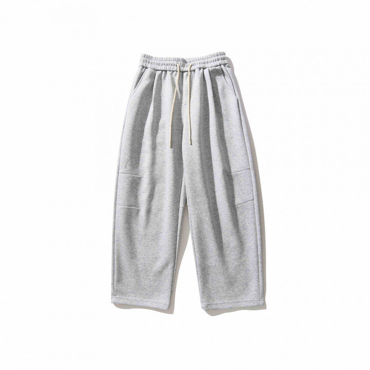 Unisex Weite Relaxed-Jogginghose aus French-Terry mit hohem Elastikbund und Kordelzug Drune
