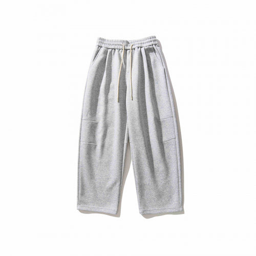 Unisex Weite Relaxed-Jogginghose aus French-Terry mit hohem Elastikbund und Kordelzug Drune