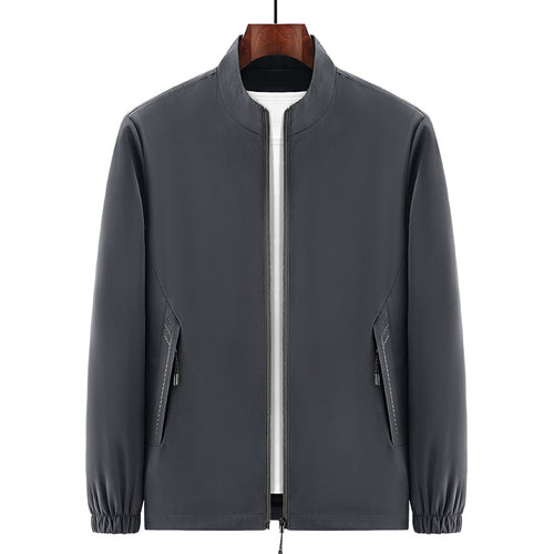Herren Urbaner Micro‑Ripstop‑Übergangsblouson mit Stehkragen, verdecktem Reißverschluss & elastischen Manschetten Drune
