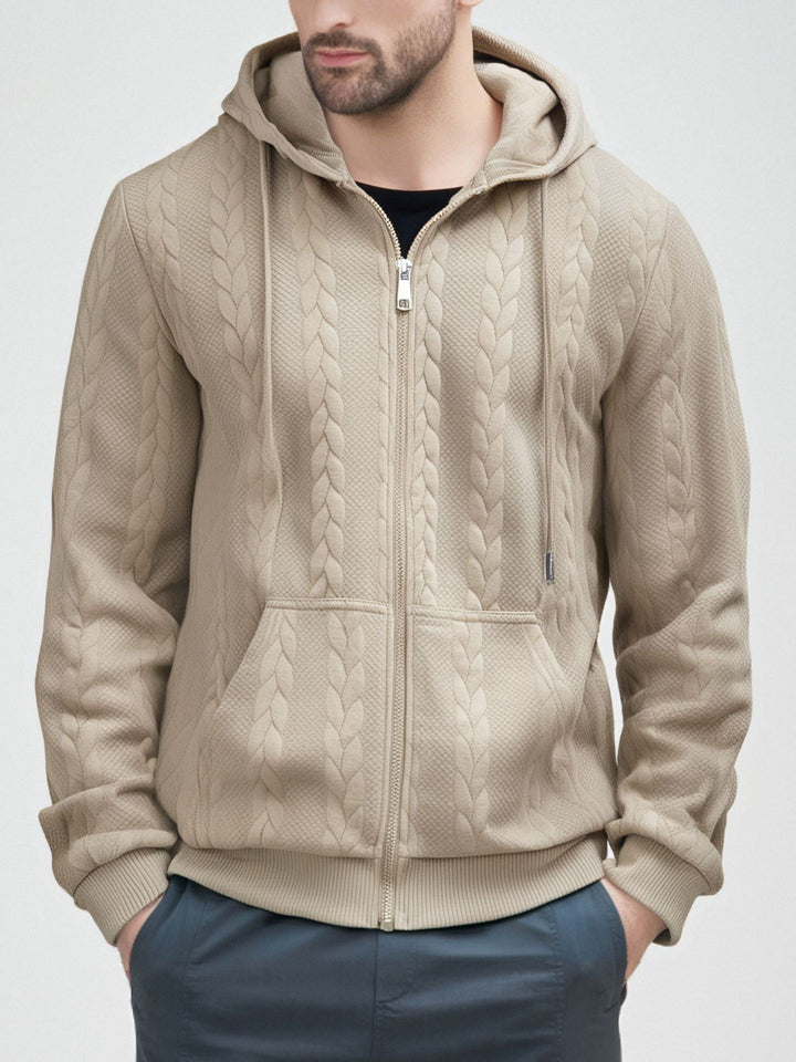 Herren Strickjacke mit Kapuze Drune