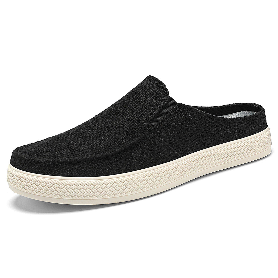 Damen nan Slip-On Mule Sneaker mit gewebtem Textil-Obermaterial und profilierter Gummisohle Drune