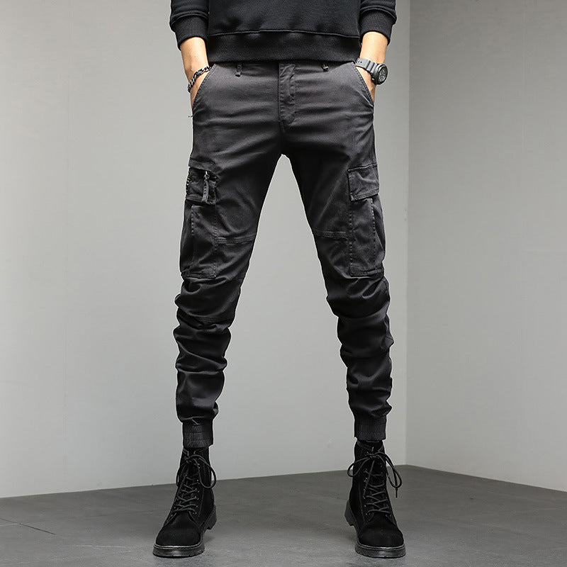 Herren Cargo-Joggerhose im Utility-Stil mit Bündchen und Mehrfachtaschen Drune