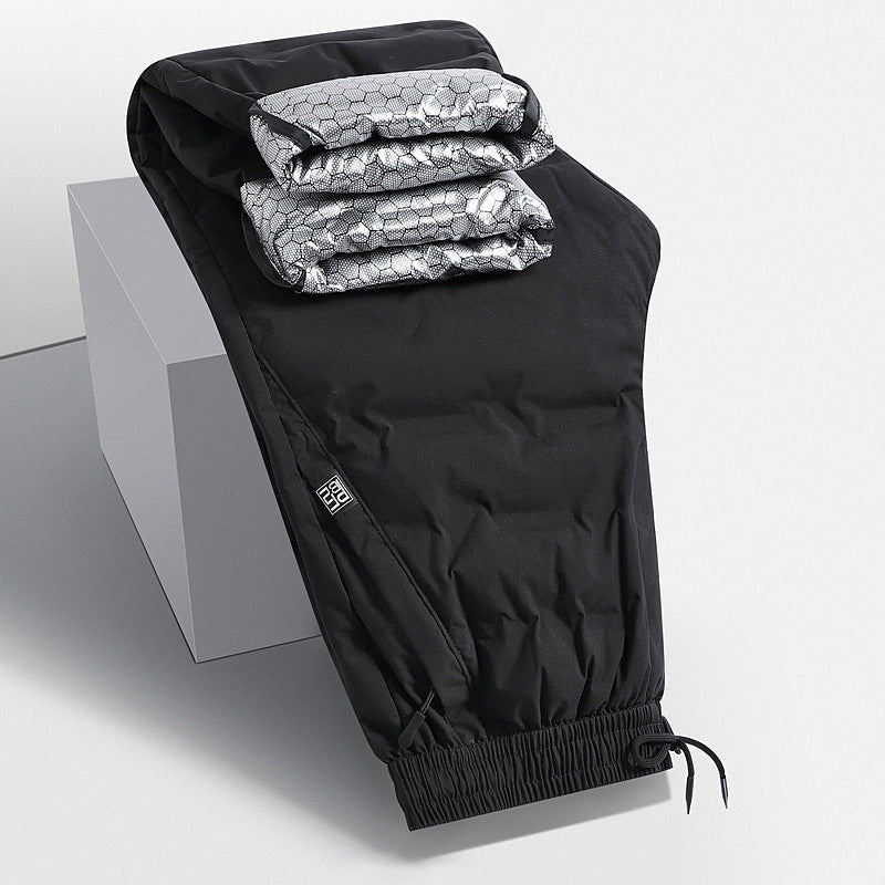 Herren Gepolsterte Thermohose mit Steppung, elastischem Bund und Reißverschlusstaschen Drune