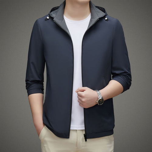 Herren leichte Allround-Jacke mit praktischem Kapuzendesign und atmungsaktiven Eigenschaften Drune