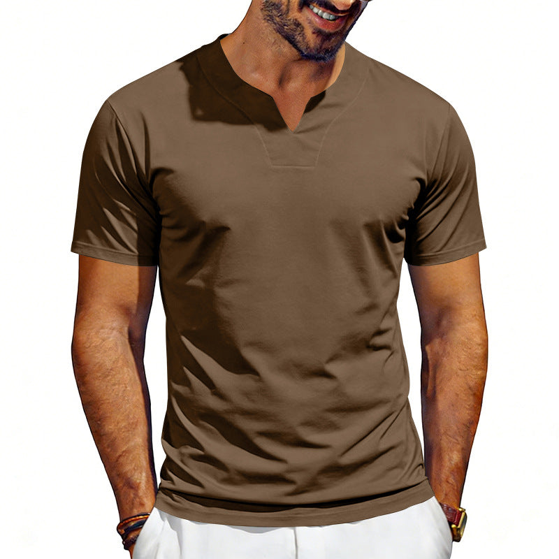 Herren nan V-Ausschnitt-Sportshirt mit ergonomischen Formnähten und elastischem Jersey Drune