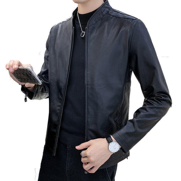 Herren Stilvolle Kunstlederjacke Drune 1788322149