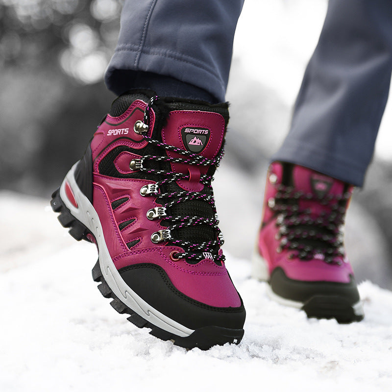 Damen Gefütterte wasserdichte Trekkingstiefelette mit Thermofutter und griffiger Profilsohle Drune