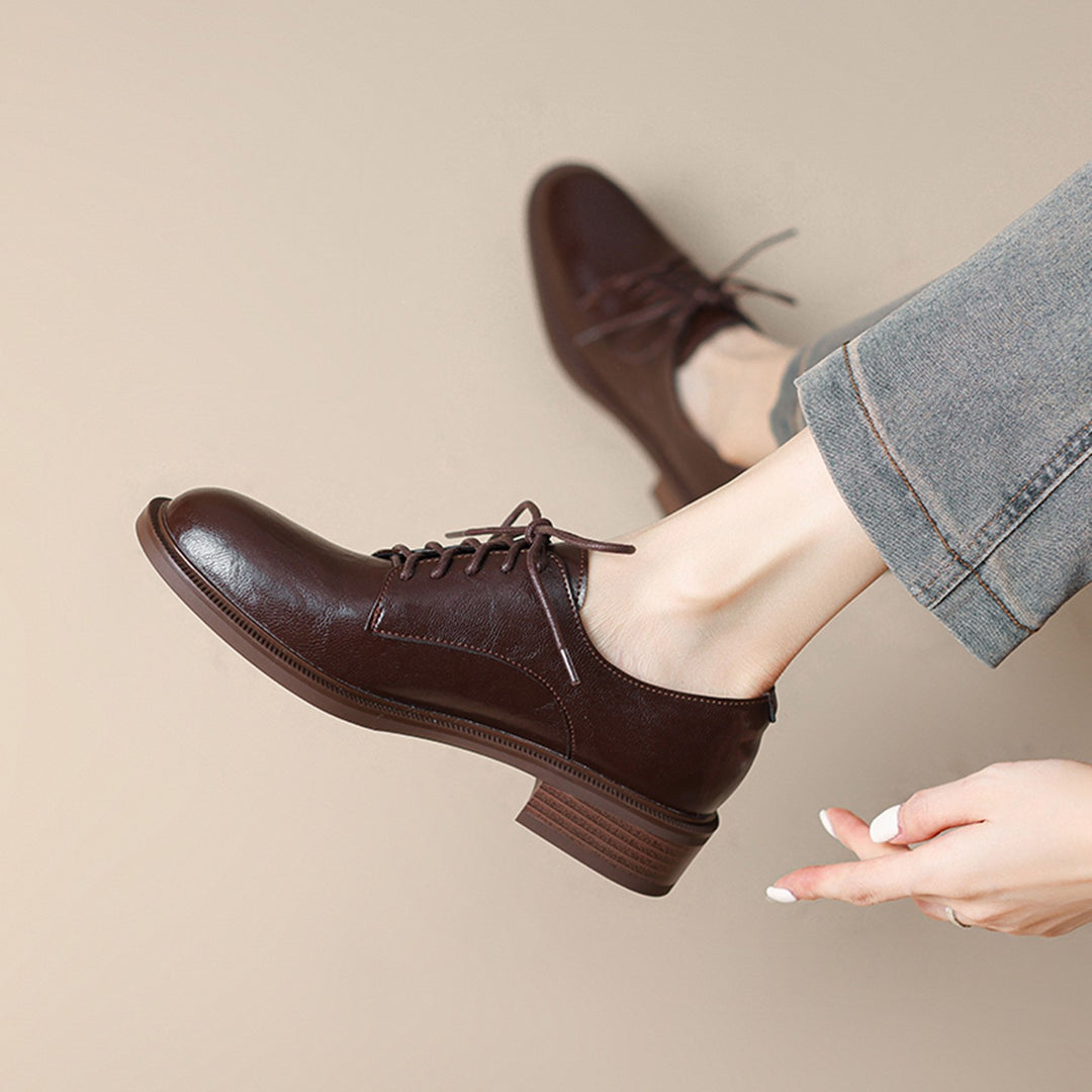 Damen Klassische Schnürschuhe aus Leder Drune