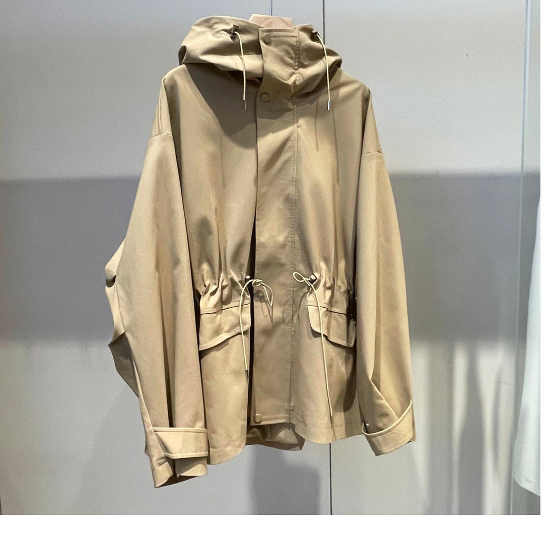 Damen Moderne Utility-Jacke mit hohem Kragen Drune