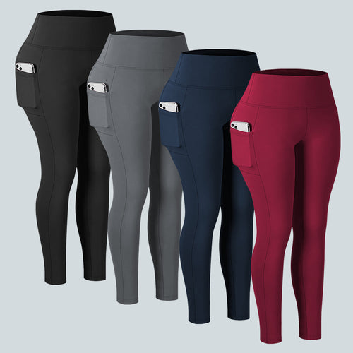 Damen Capri-Trainingstights mit hohem Bund, Slim-Fit und seitlichen Taschen Drune