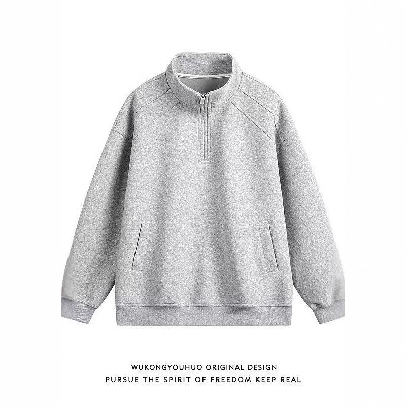 Damen Sportlicher Pullover mit Stehkragen Drune