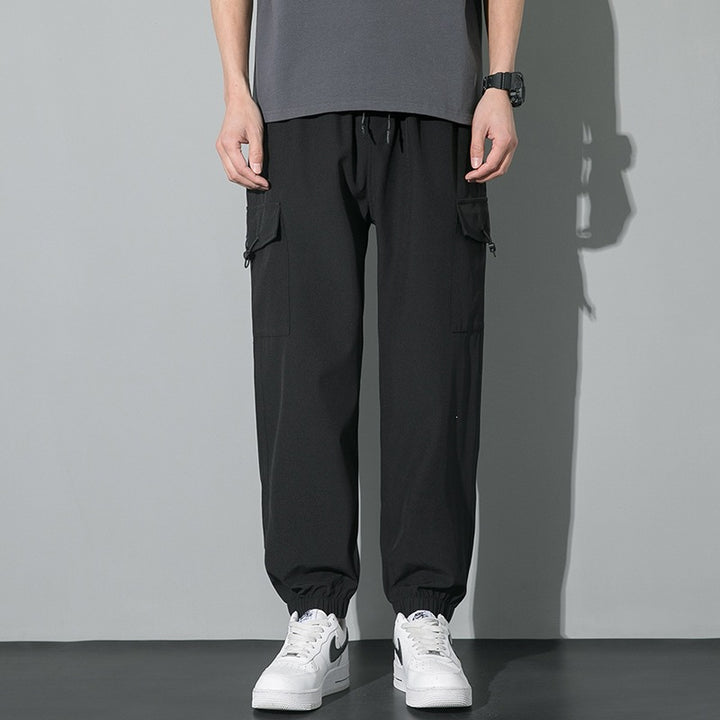 Herren Weite Relaxed-Cargo-Freizeithose mit Tunnelzugbund & Multifunktions‑Taschen Drune