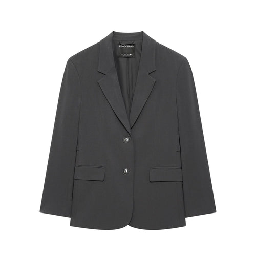 Damen nan modernes Relax-Blazer mit strukturlosem Fall, Reverskragen und Pattentaschen Drune