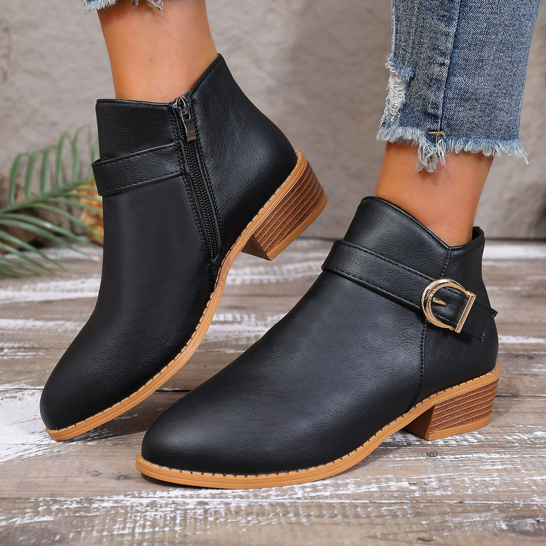 Damen Elegante und Bequeme Stiefeletten Drune