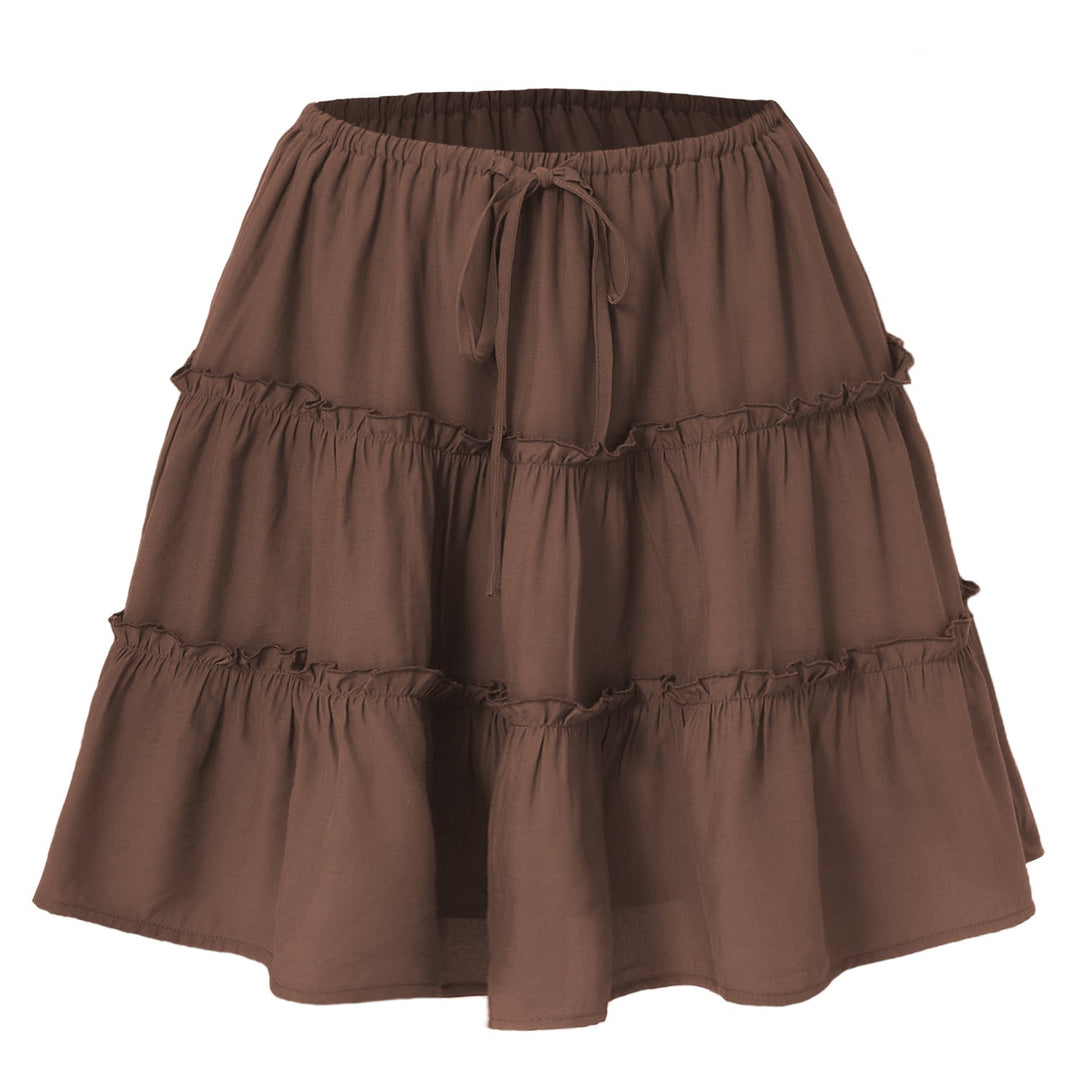 Damen Midirock mit voluminösen Rüschen Drune