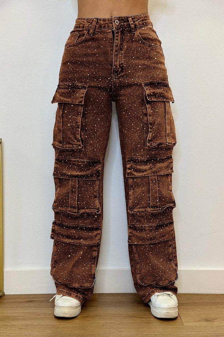 Damen Cargo-Hose mit trendigen Taschen und einem modernen Wasch-Effekt Drune