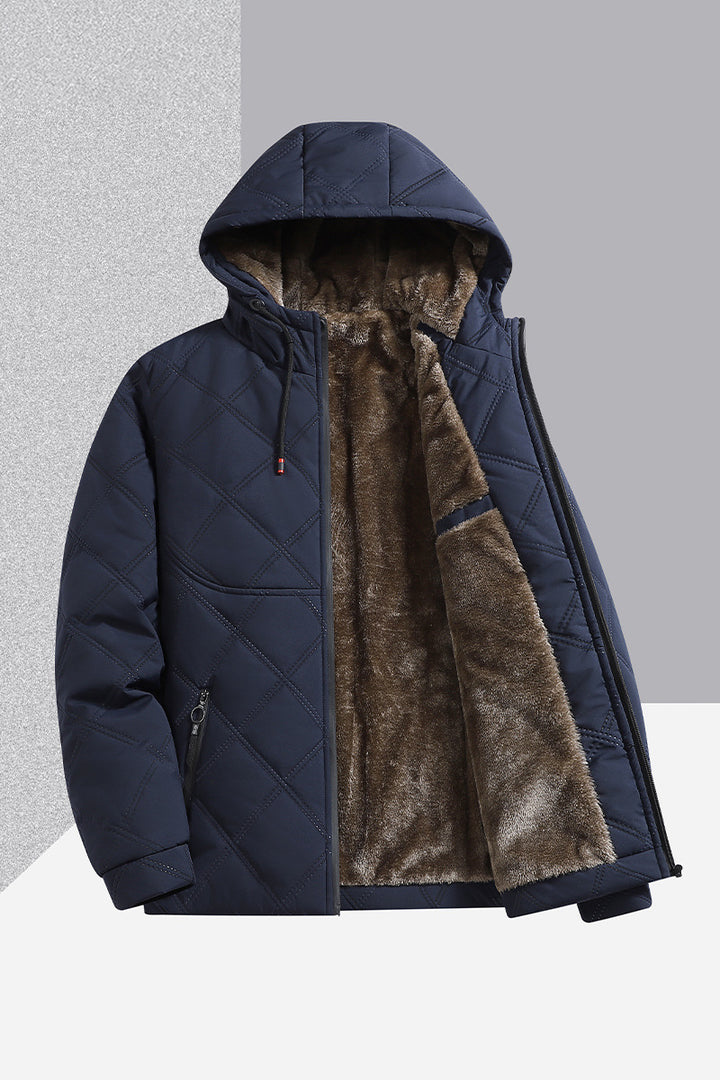 Herren Wattierte Steppjacke mit Kapuze Drune