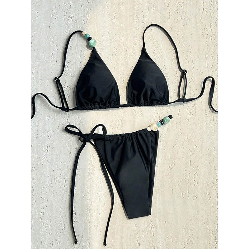 Damen Triangel-Bikini mit Schmuckdetails Drune