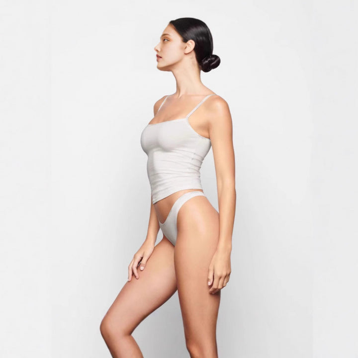 Damen verstellbare Träger Basic Top Drune