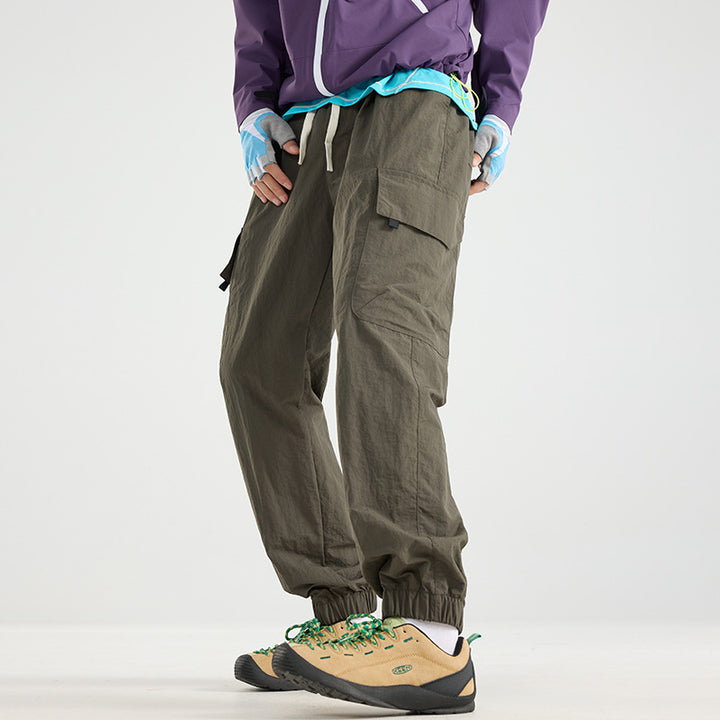 Herren Leichte Utility-Cargo-Hose aus Ripstop mit elastischem Saum und Mehrfachtaschen Drune