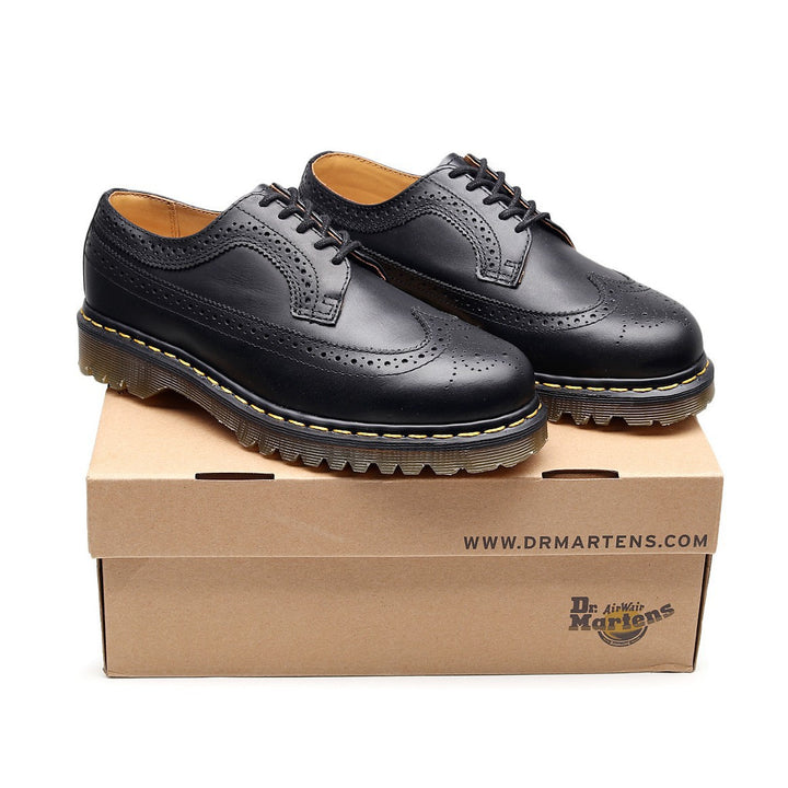 Herren klassische Brogue Derby Schnürschuhe mit gepolsterter Luftsohle Drune