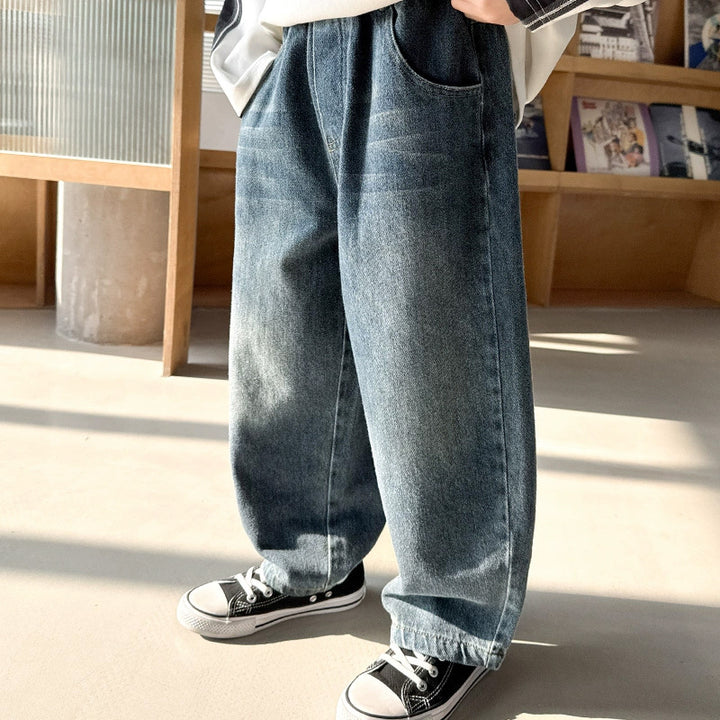 Unisex weite Denim-Hose mit einzigartigem Design Drune