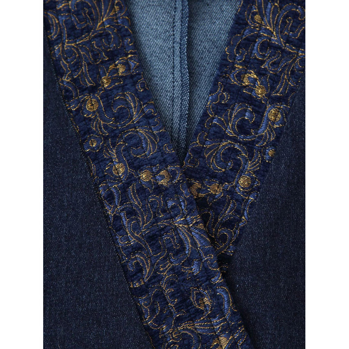 Damen elegante modische Jacke mit kunstvoller Stickerei Drune