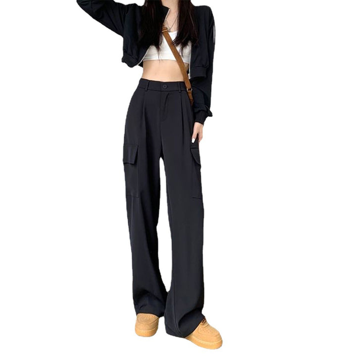 Damen Elegante Cargo-Hose mit weitem Schnitt Drune