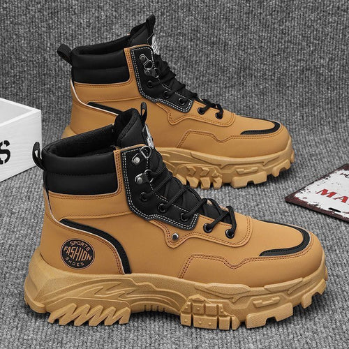 Damen Sportliche High-Top Stiefel mit rutschfester Sohle und strapazierfähigem Obermaterial Drune
