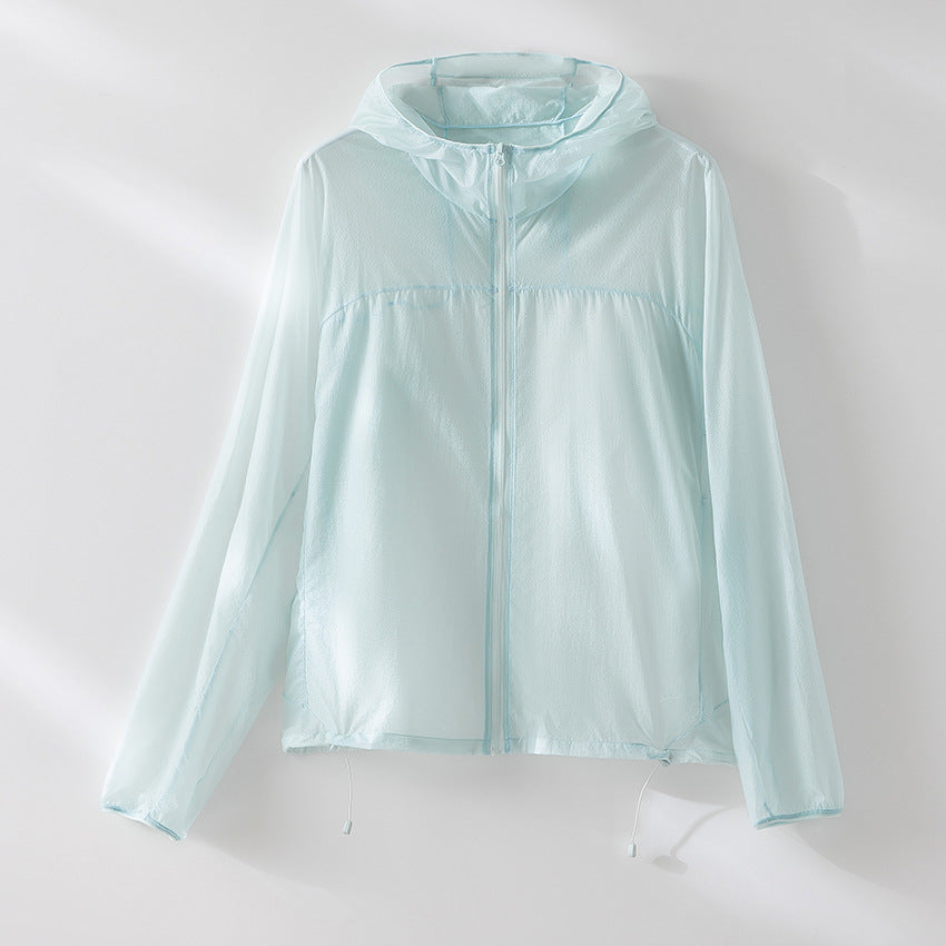 Damen Federleichte Kapuzenjacke aus Mikrofasern mit Kordelzug Drune