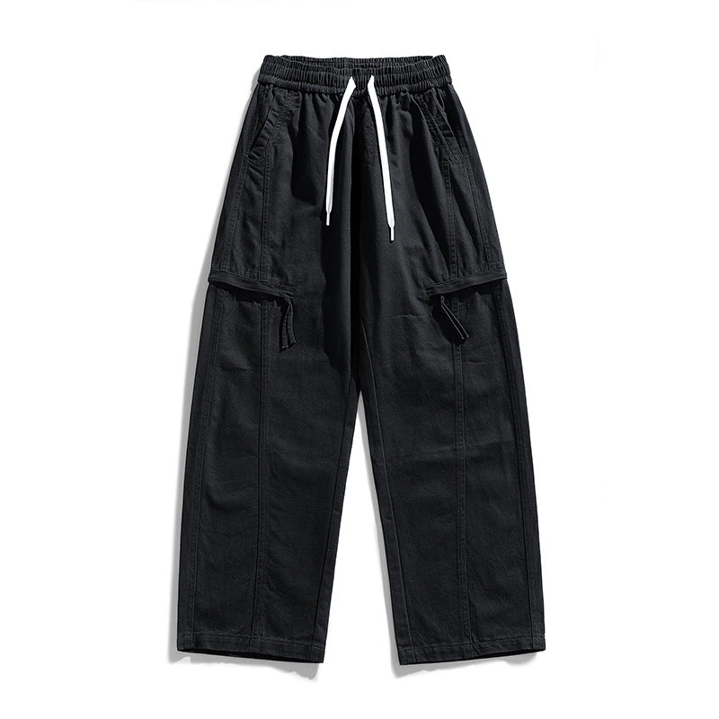 Herren Weite Cargo-Jogginghose im Baggy‑Schnitt mit Kordelbund & Mehrfachtaschen Drune