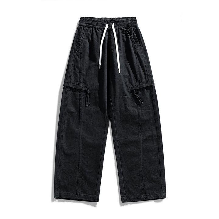 Herren Weite Cargo-Jogginghose im Baggy‑Schnitt mit Kordelbund & Mehrfachtaschen Drune