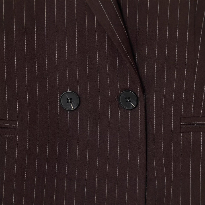 Damen Doppelreihiger Nadelstreifen-Blazer in Oversize-Passform Drune