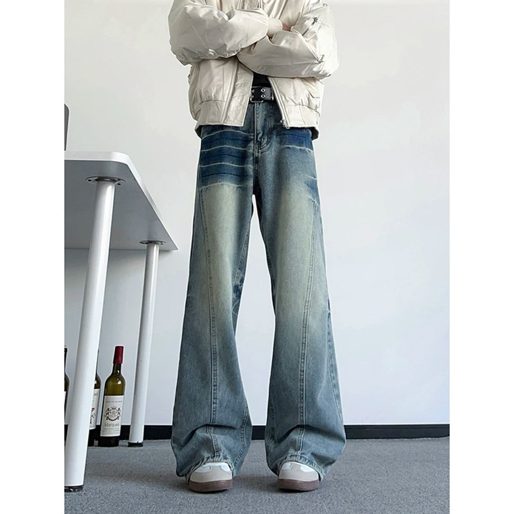 Damen weite Jeans im Vintage-Stil Drune