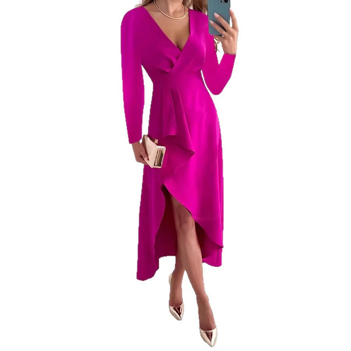 Damen Elegantes Wickelkleid Drune