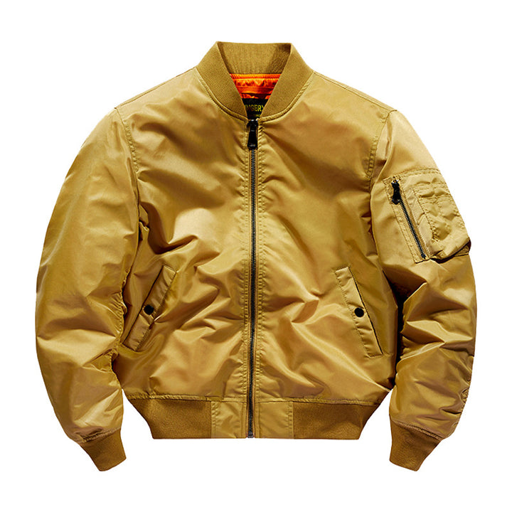 Herren  leichte MA-1 Flugbomberjacke im Stil mit Taschenutilityfach und gerippten Abschlüssen Drune
