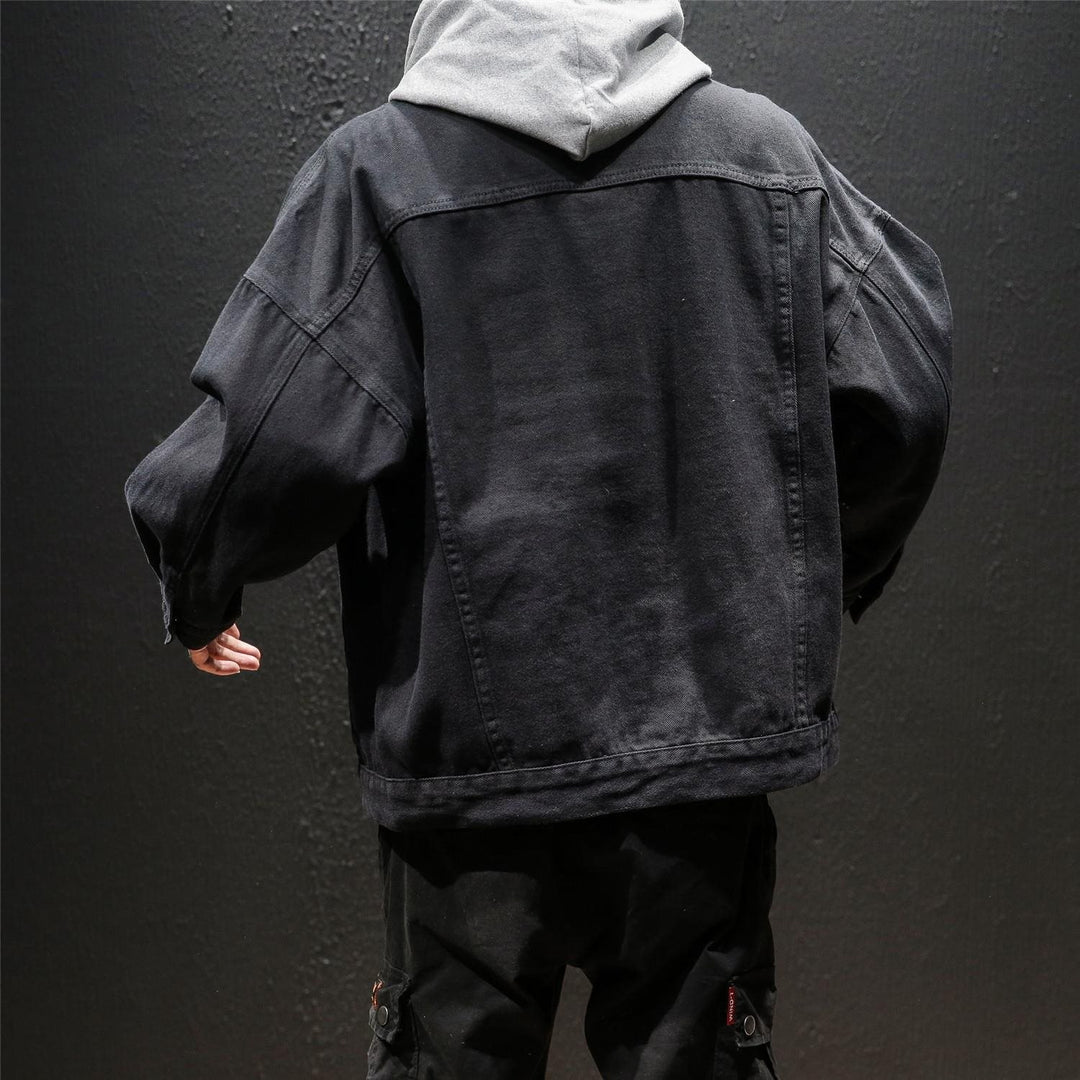 Herren Lässige Denimjacke mit Kapuze Drune 1788341893