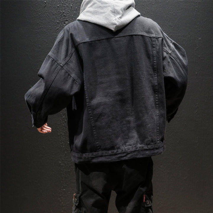 Herren Lässige Denimjacke mit Kapuze Drune 1788341893