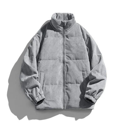 Unisex Cord-Steppjacke mit Stehkragen und Thermoisolierung Drune
