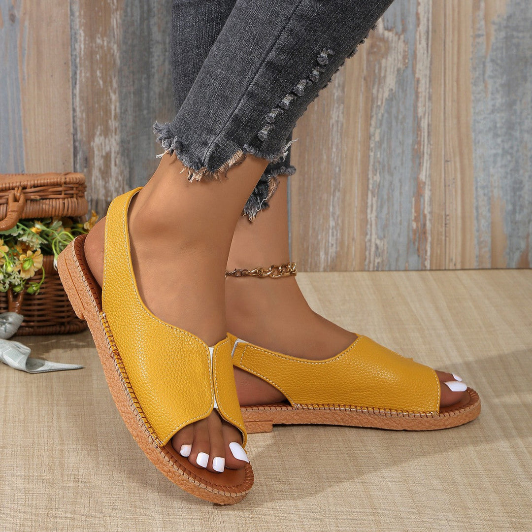 Damen offene Riemchensandalen mit weichem Fußbett und modischer Gestaltung Drune