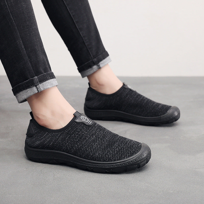 Damen atmungsaktive Slip-On Sneakers mit elastischem Einsatz Drune