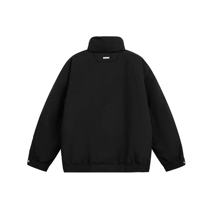 Unisex Oversize Blousonjacke mit Stehkragen und gestepptem Innenfutter Drune