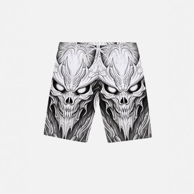 Herren Grafik Psychedelischer Druck Badehose Drune