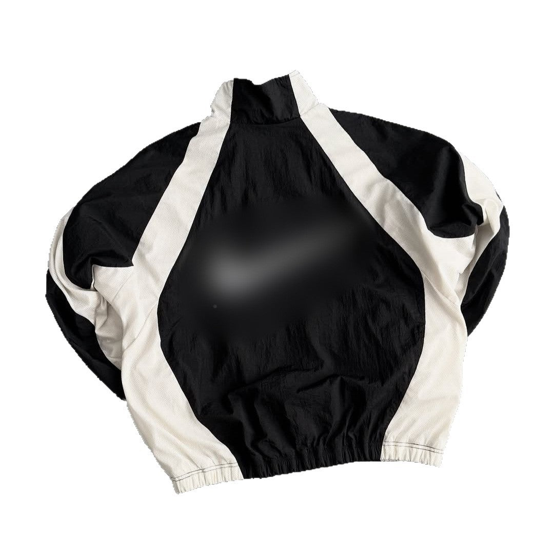 Unisex nan atmungsaktive leichte Wind- und Trainingsjacke mit Netzfutter, Stehkragen und elastischem Saum Drune