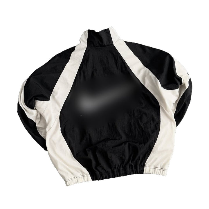 Unisex nan atmungsaktive leichte Wind- und Trainingsjacke mit Netzfutter, Stehkragen und elastischem Saum Drune