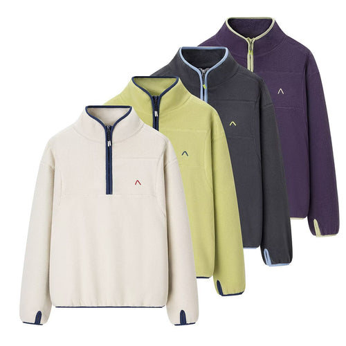 Damen Fleece-Pullover mit hoher Kragenlösung und praktischen Reißverschlussdetails Drune