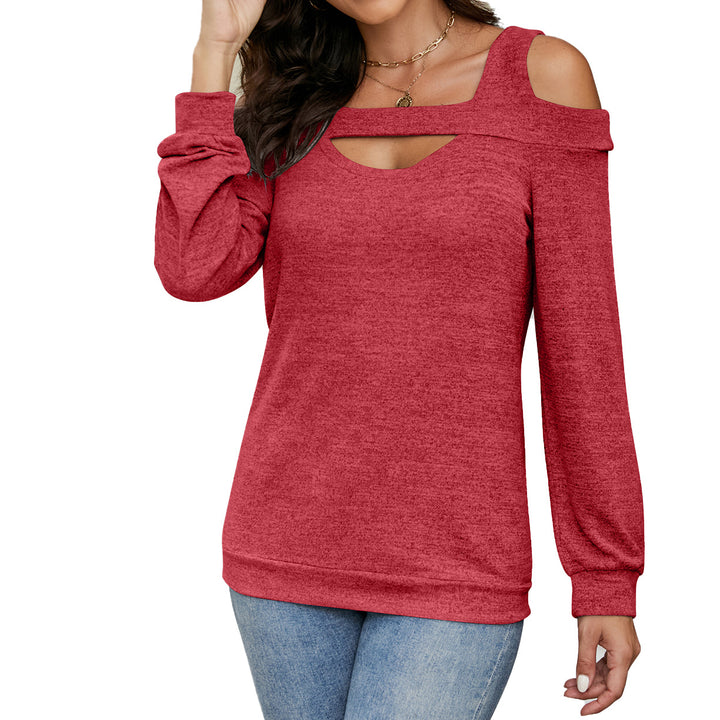 Damen modisches Sweatshirt mit asymmetrischem Ausschnitt Drune